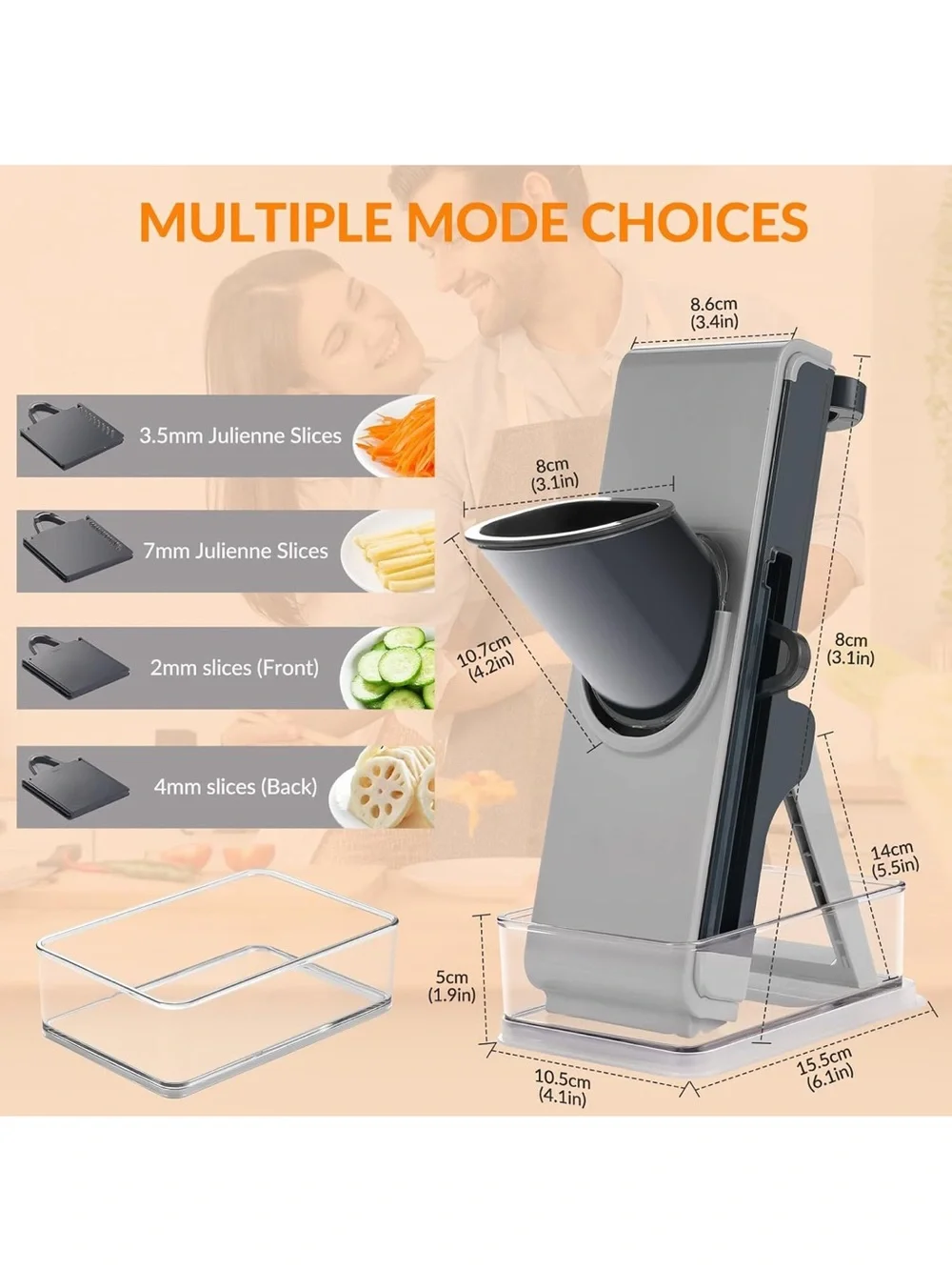 Safe mandoline slicer for kitchen